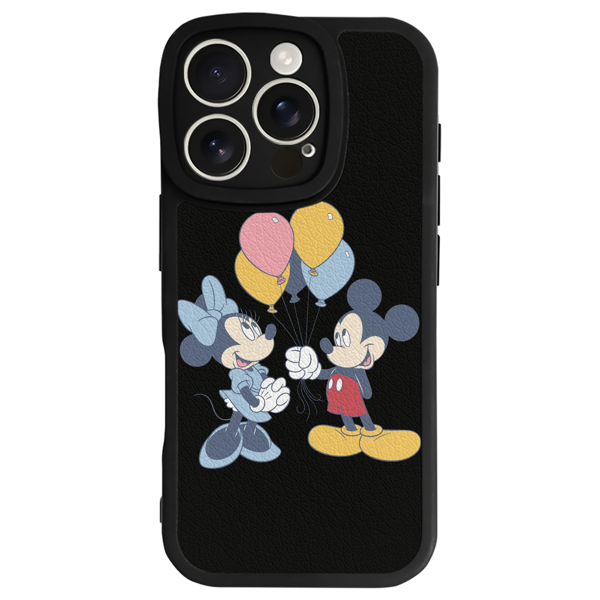 （画像用） ミッキーマウス Mickey Mouse 【iPhone 16シリーズ対応】シリコンスマホケース（レザー調） 材質：シリコン